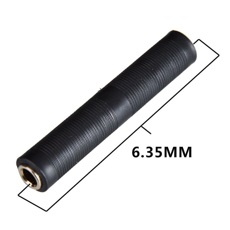 Oxsubor 1/4 Inch TRS/TS Coupler, 6.35mm Female to Female Audio Connector Jack Stereo Adapter Joiner - 2 Pack - Image 4